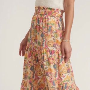 Marine Layer Corinne Maxi Skirt in Groovy Print